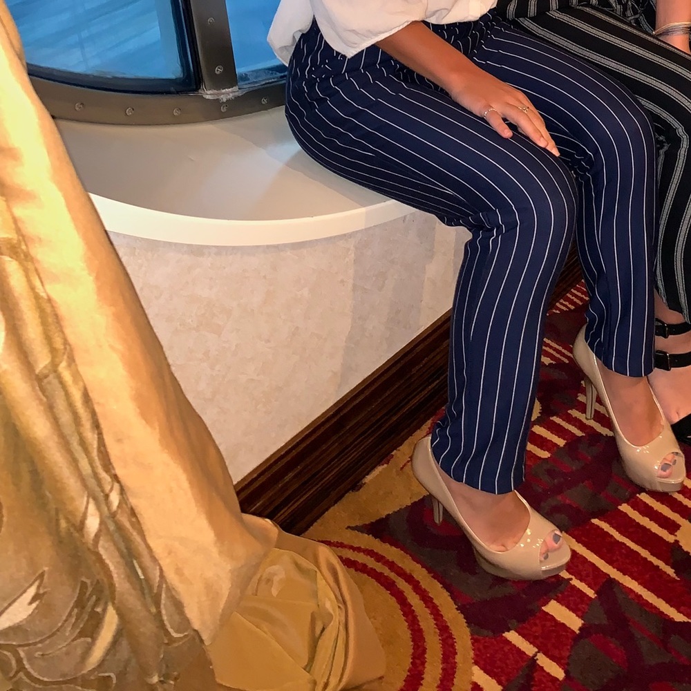 Cute blue stripped pants